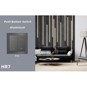 12V DC Push Button Wall Light Switch Orange Backlight RS485 Protocol