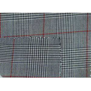 100% Polyester Cotton Yarn Dyed Fabric / Grey Striped Fabric Eco - Friendly