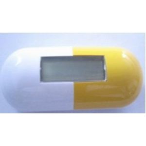 Quality ABS Step Counter Pedometer White and Yellow Personalized Pedometers for sale