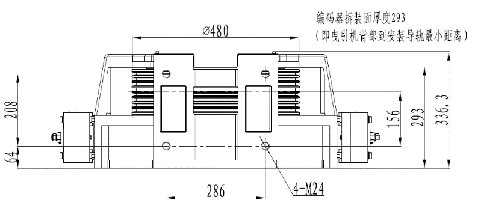 Giant Machine Room Less Elevator Gearless Traction Machine With S5-60% Work Duty