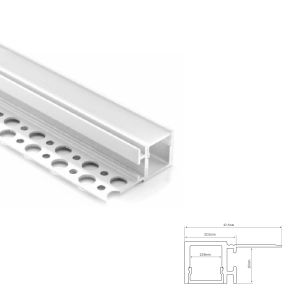 23*16mm Aluminium Gypsum Plaster Trimless Recessed LED Linear Profile