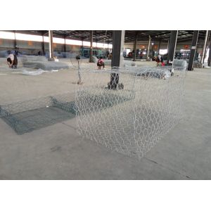 Flexible Galfan Gabion Baskets , Harshest Environments Gabion Mesh Cage