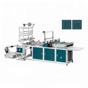 Quality Heat Cutting Bag Making Machine 5Kg / Cm Pressure Air For Printed Color Vest Bag for sale