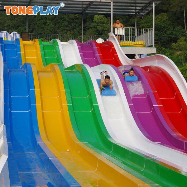 Buy 43sqm -78sqm Water Splash Park Equipment Fiberglass Playground Slide at wholesale prices