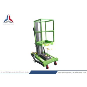 9m Single Mast Hydraulic Aluminum Lift Platform with 100kg Load Capacity