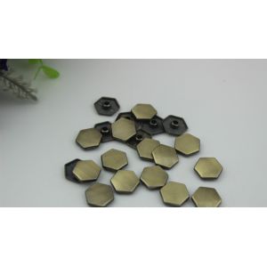 Super cheaper factory price bag fitting small flat six-sided nickel color metal