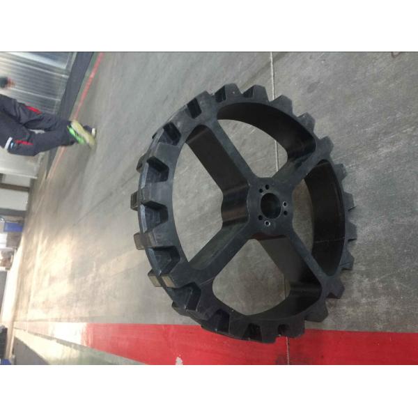 Wheelchair Robot Continuous Rubber Track 42 Links 150mm Width