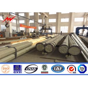 69KV 40FT HDG Steel Transmission Poles Galvanized For Philipine