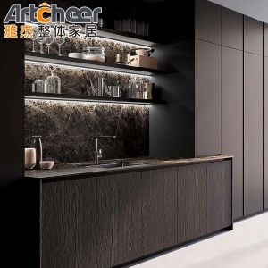 Island Modular Import Style 2023 Kitchen Cabinet Designs with MDF Material