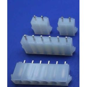 Quality Equivalent of AMP 6.35mm Pitch Power Cable Connectors with Brass Contact Material for sale