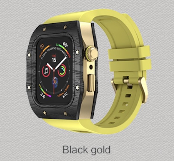 Buy Silicone Rubber Strap Apple Carbon Fiber Watch Case Heat Resistant at wholesale prices