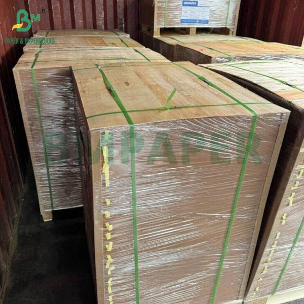 PE Coating One Side Brown Kraft Paperboard Large Sheets For Lunch Boxes 400gsm + 15g