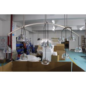 Glass Style Golden Modern Crystal Chandelier with Demension D 122cm