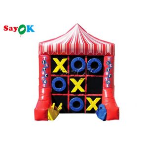 Inflatable Games For Adults 2x1.5x2.4m Portable 4 Spot Tic Tac Toe Inflatable Sport Games