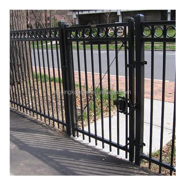 6x8 ft Hot Dipped Galvanized Powder Coated Garden Metal Picket Fence with Spear
