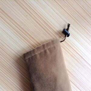 Velvet / Cotton Lining Jewelry Organizer Bag , Satin Custom Drawstring Pouch