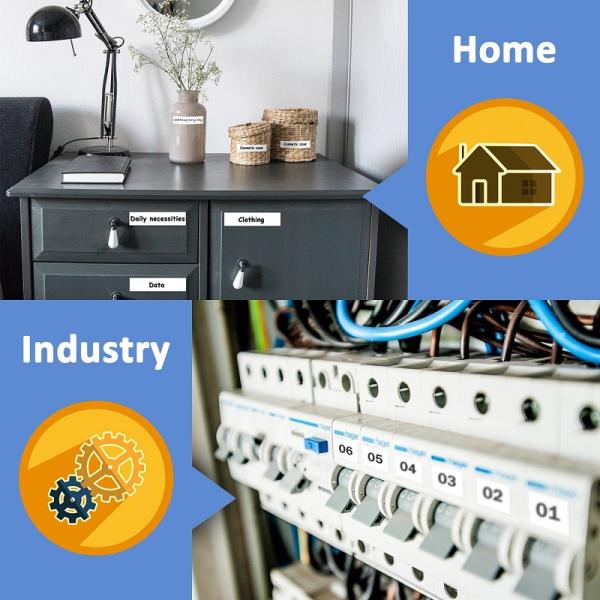 Plastic P Touch 12mm Wide Brother Printer Tape Cassette TZ-211 Black And White