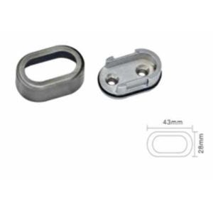 Wardrobe Removable Oval Tube Holder Support