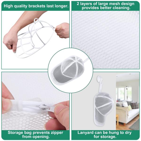 BASEBALL CAP CLEANING BAG WITH CAP HOLDER HAT DEFORMATION-PROOF STORAGE