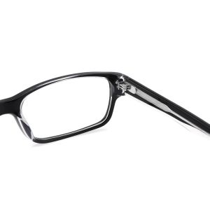 Black Rectangle Frame Glasses Acetate Optical Prescription OEM