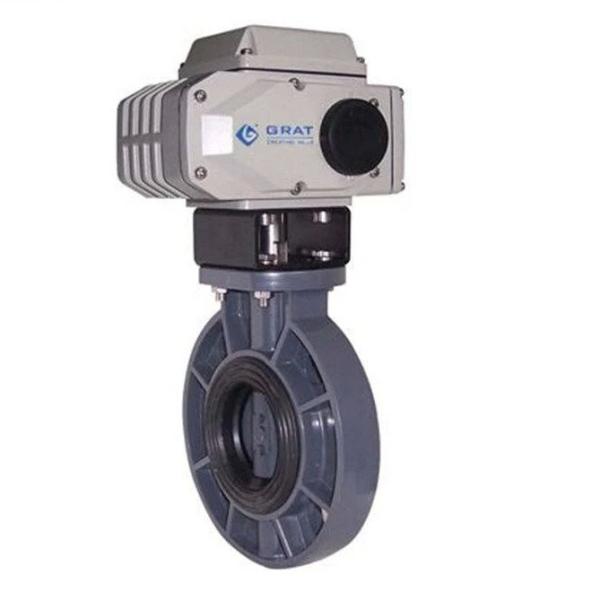 Buy Wafer PVC Plastic Electric Motor Operated Butterfly Valve at wholesale prices