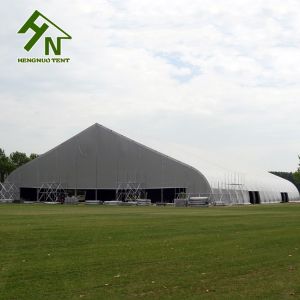 Ridge Height 11.3m Peach Shape Curved Event Tent PVC Lacquered