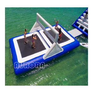 Yellow Inflatable Water Park Games Volleyball Field Beach Inflatable Volleyball