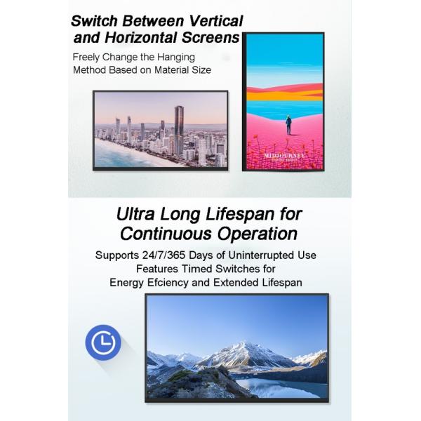 55 Inch Indoor Wall Mounted Window Video Advertising Display Board Digital Advertising Screen