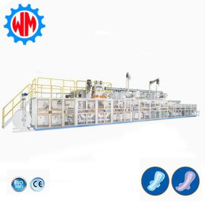 Quality 1200pcs/min Full Servo Sanitary Pad Making Machine with Raw Materail Export to Vietnam for sale