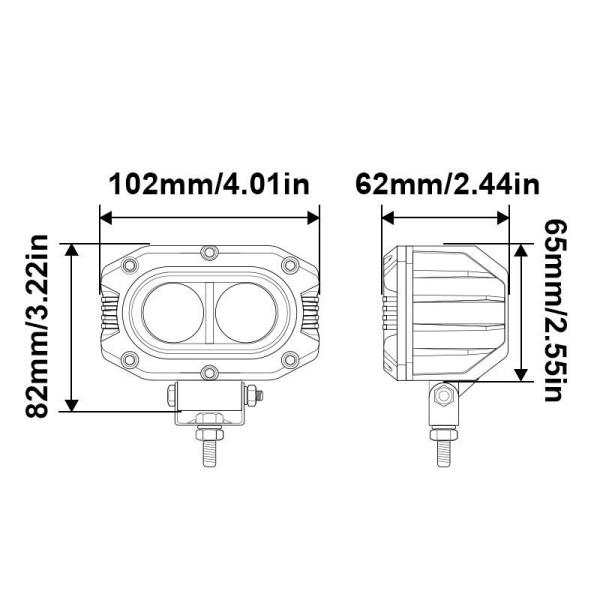 Hot Sell 10W Chromed LED Blue Forklift Spot Safety Light