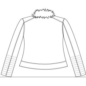 Levis Ladies' Charcoal Pleather Jacket With Detachable Sherpa Collar LEDO1741