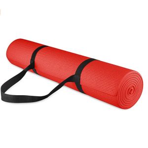 all purpose yoga mat, all-purpose 1/4 inch yoga mat with carrying strap, sports