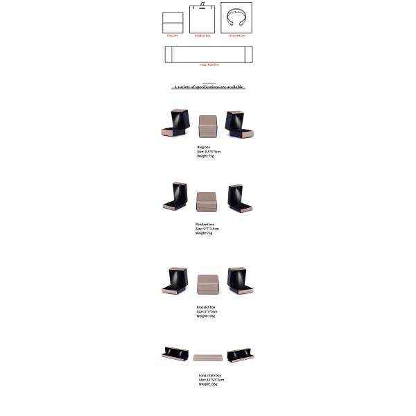 9*9*5cm Rectangle Hanhong Custom Gold Necklace Bracelet and Ring LED Jewelry Packaging Box