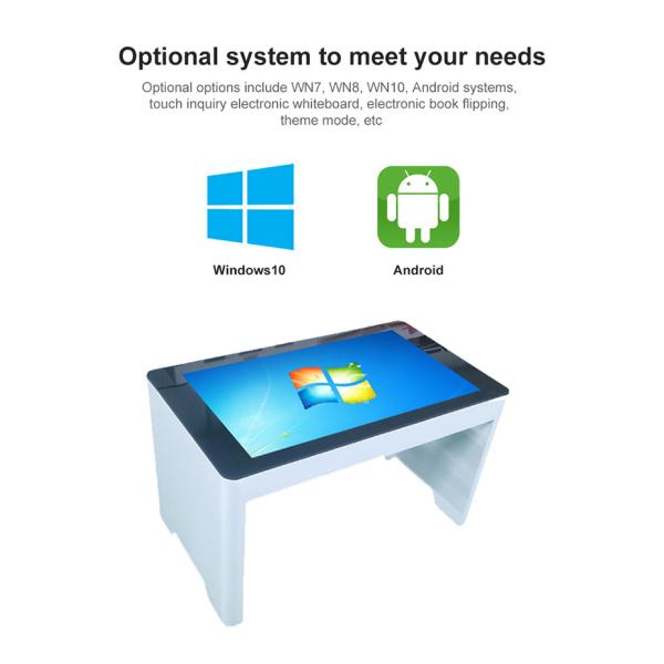 32 Inch Indoor Interactive Smart Touch Screen Coffee Table For Entertainment Industrial PC