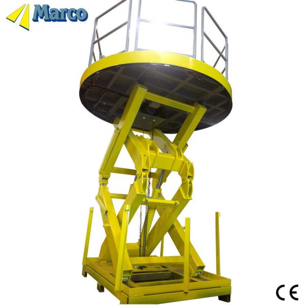Buy Warehouse Crane Marco High Scissor Lift Table with CE Certification and Guardrail at wholesale prices