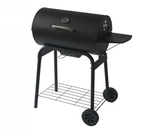 Smokeless Barrel Smoker BBQ Grill with Piezoelectric Ignition and Convenient