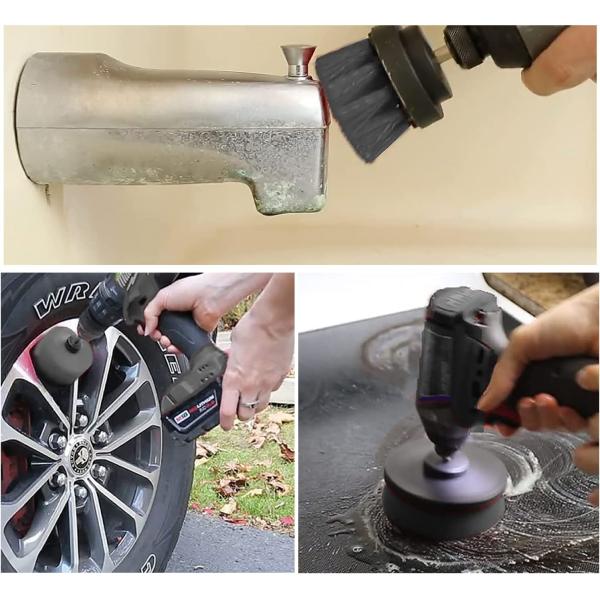 Household Easy Cleaning 4 Pcs Brush Drill For Kitchen Bathroom Auto Cleaning