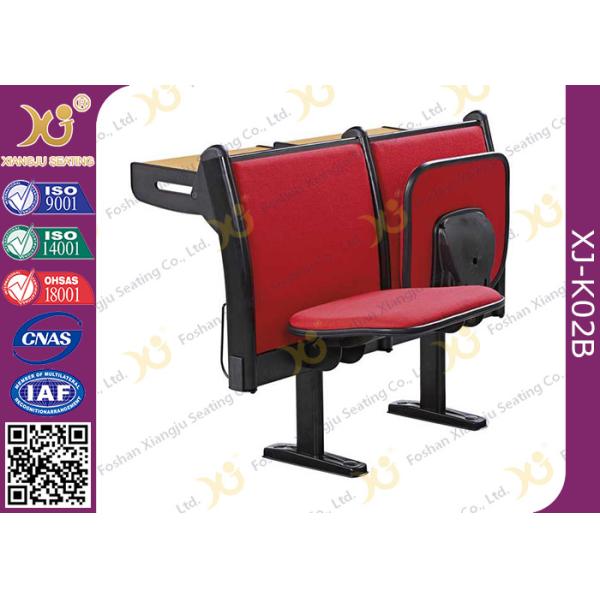 Upholstery MDF Writing Table Lecture Hall Seating With Book Net / School