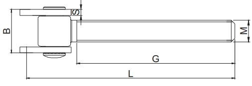 yellow galvanized out swing gate hinge with two plates and long bolt