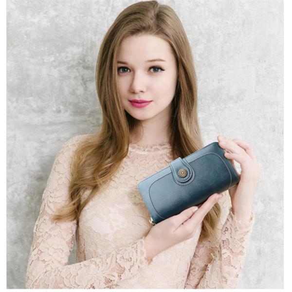 Low MOQ Mix Models Women's Long Zipper Wallet Newest Anti-Theft Selection