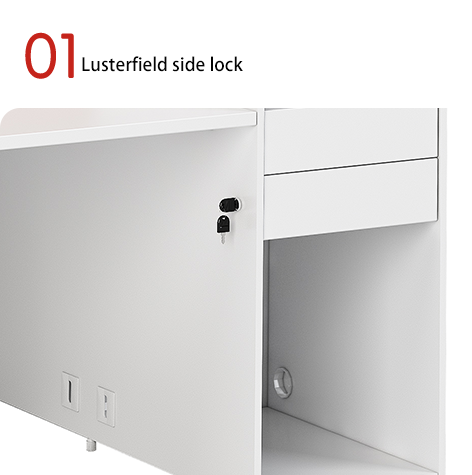 Two People Four Employees Office Work Computer Desk Screen Card Workstation Desk Combination for Commercial Furniture