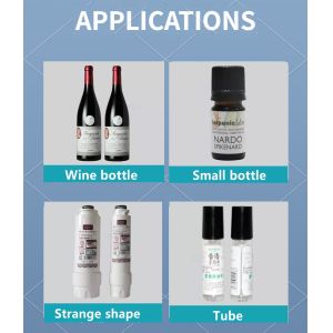 Semi-Automatic Desktop Round Plastic Bottle Cans Sticker Labeling Printing