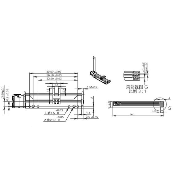 VSM10152 3.3V 10mm Micro Stepper Motor 2 Phase 4 Wire with FPC Cable