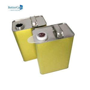 ISO90001 Engine Oil Tin 4 Liter 1 Gallon F Style Metal Packaging Tins With Metal