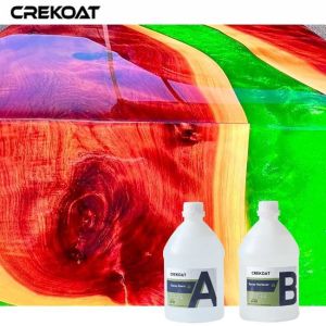 High Gloss Finish UV Stable Resin Formulated Pourable Resin Table Top For