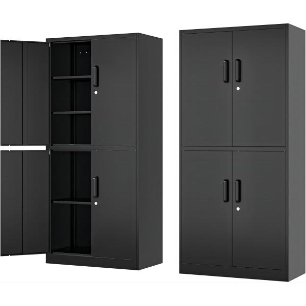 80x40x180CM black color functional storage cabinet office furniture cabinet used in office warehouse