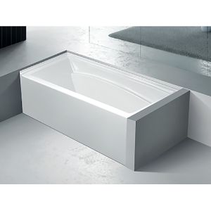China Acrylic White Skirt Bathtub Without Drainer High Gloss JND-EC1584 on sale
