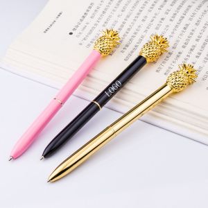 Business gift metal signature pen customized advertisement hotel gift pineapple