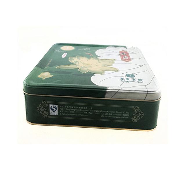 Non - Toxic Printed Rectangular Metal Tin Box Packaging With Sliding Lid