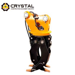 Industrial Excavator Attachment Precise Rotating Rock Grapple